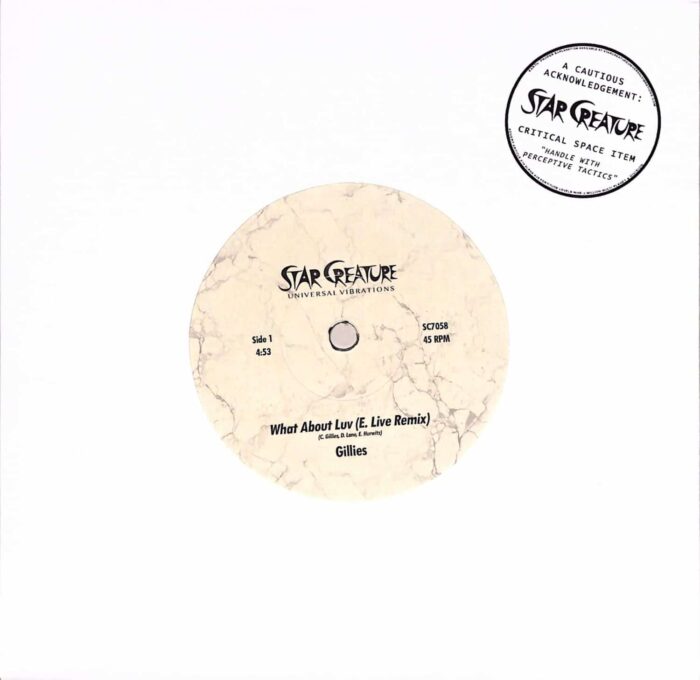 Gillies - What About Luv (E. Live Remix) 7"