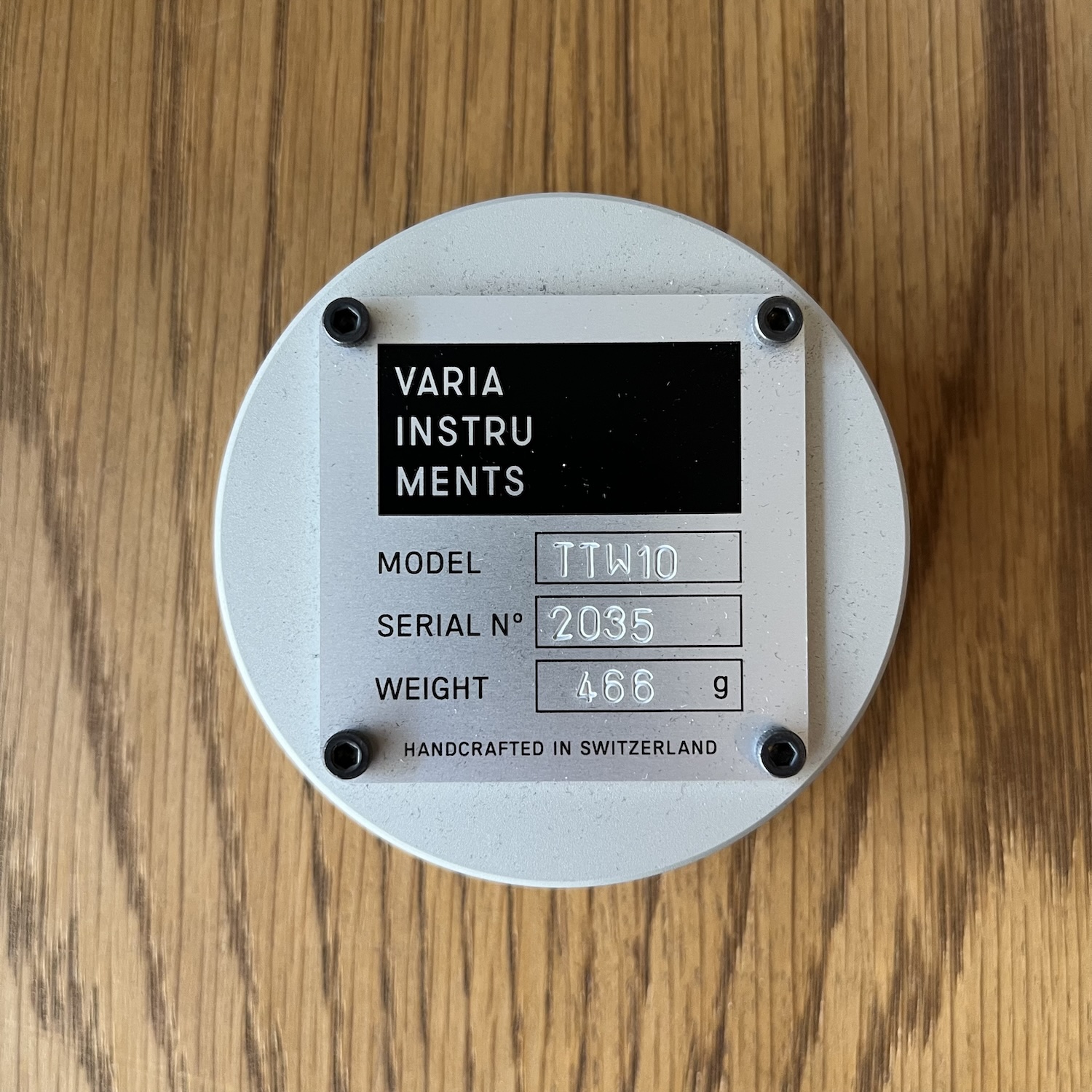 Varia Instruments Turntable Weight TTW10LTD - Silver - Image 2